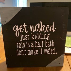 Half bath sign